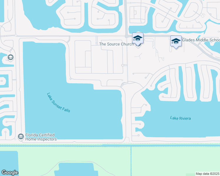 map of restaurants, bars, coffee shops, grocery stores, and more near 17425 Southwest 48th Street in Miramar