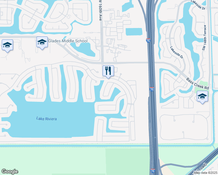 map of restaurants, bars, coffee shops, grocery stores, and more near 4904 Southwest 158th Way in Miramar