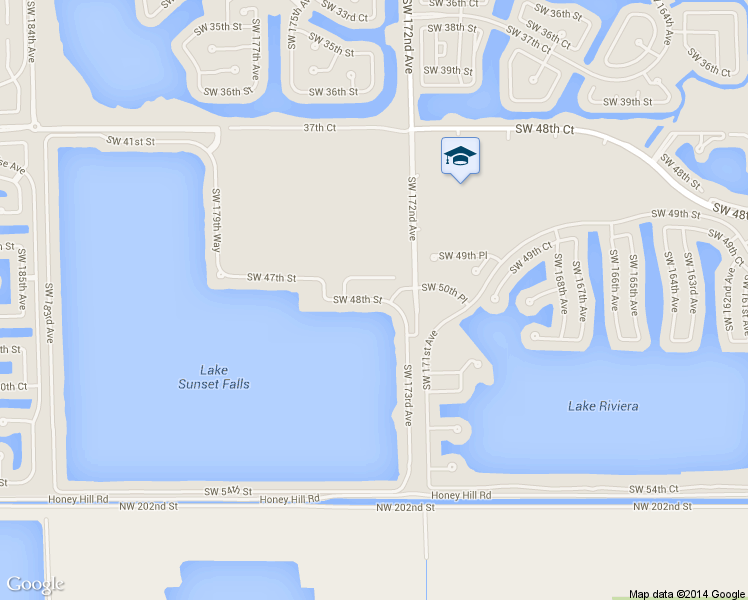 map of restaurants, bars, coffee shops, grocery stores, and more near 17425 Southwest 48th Street in Miramar