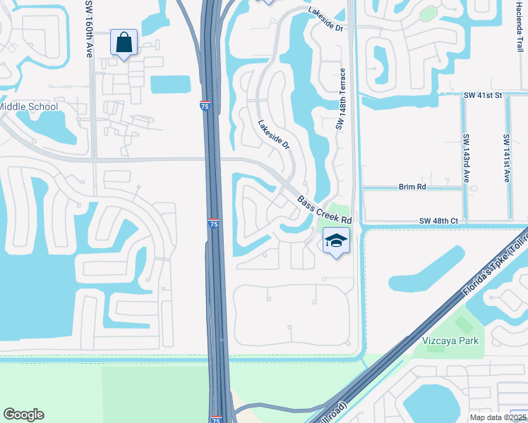map of restaurants, bars, coffee shops, grocery stores, and more near 4720 Southwest 152nd Terrace in Miramar