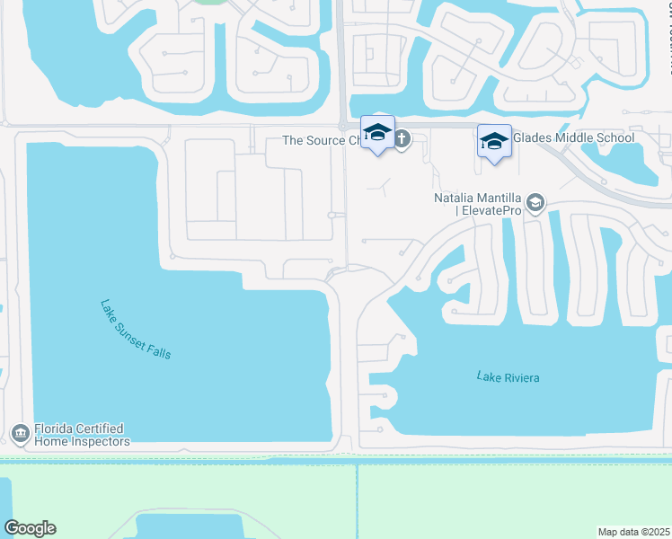 map of restaurants, bars, coffee shops, grocery stores, and more near 17300 Southwest 50th Place in Miramar