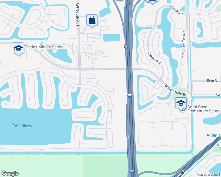 map of restaurants, bars, coffee shops, grocery stores, and more near 15531 Southwest 50th Court in Miramar