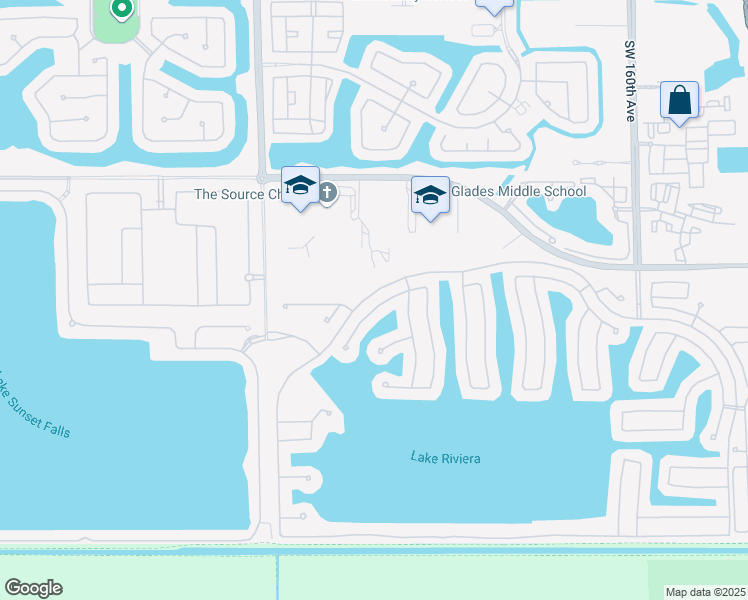map of restaurants, bars, coffee shops, grocery stores, and more near 16804 Southwest 49th Court in Miramar