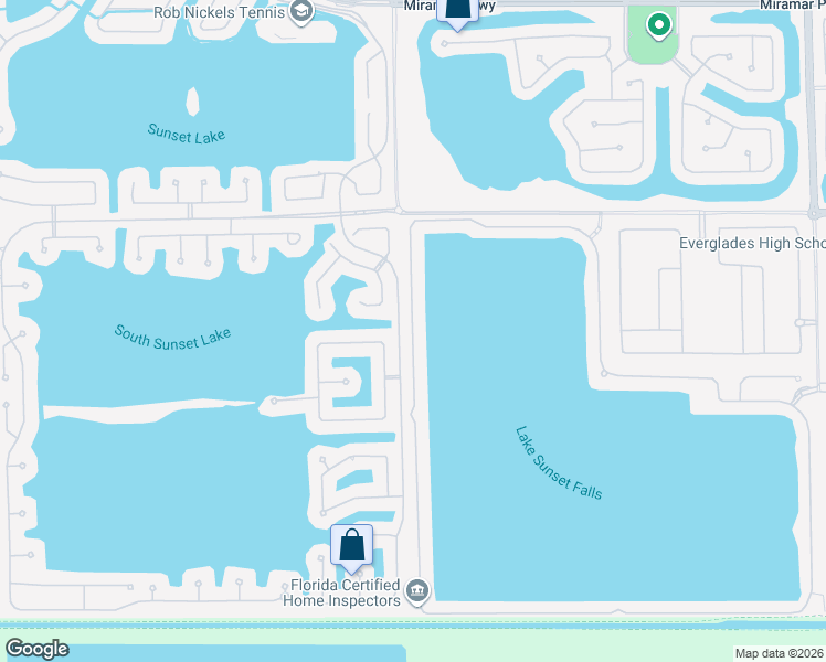 map of restaurants, bars, coffee shops, grocery stores, and more near 4547 Southwest 183rd Avenue in Miramar
