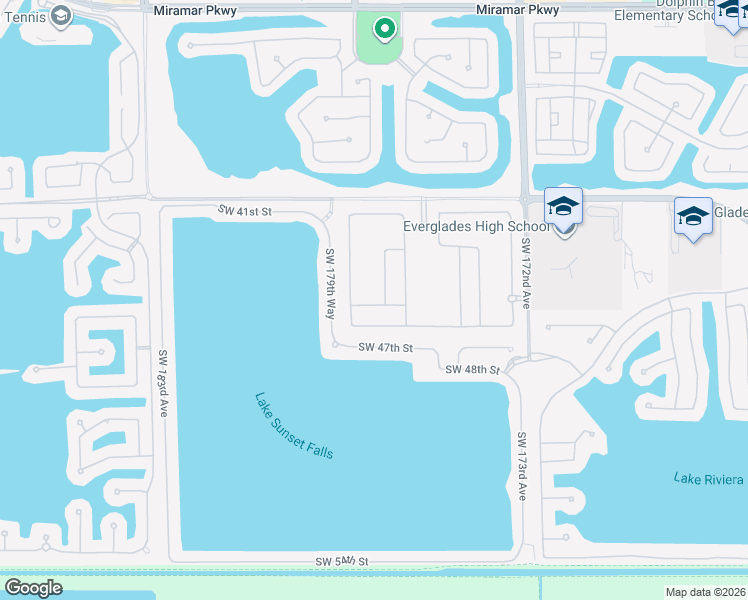 map of restaurants, bars, coffee shops, grocery stores, and more near 4345 Southwest 179th Way in Miramar