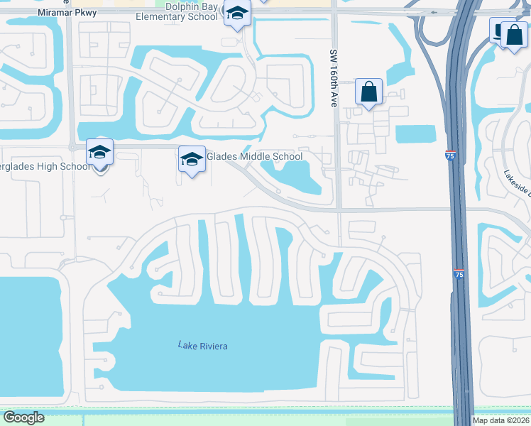 map of restaurants, bars, coffee shops, grocery stores, and more near 16331 Southwest 49th Court in Miramar