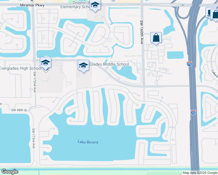 map of restaurants, bars, coffee shops, grocery stores, and more near 16331 Southwest 49th Court in Miramar