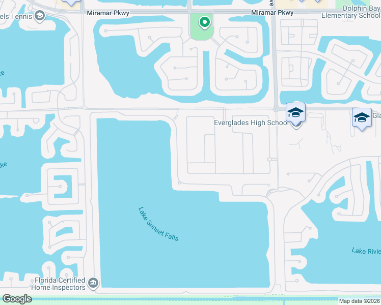 map of restaurants, bars, coffee shops, grocery stores, and more near 4345 Southwest 179th Way in Miramar