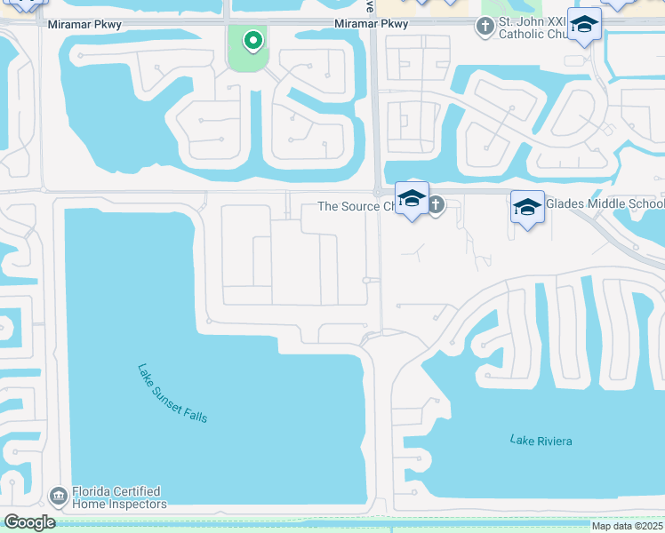 map of restaurants, bars, coffee shops, grocery stores, and more near 4436 Southwest 174th Avenue in Miramar