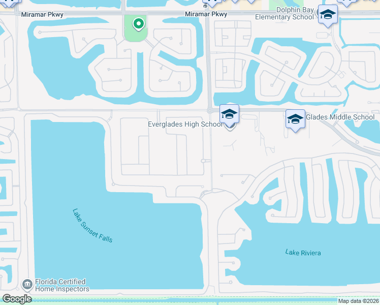 map of restaurants, bars, coffee shops, grocery stores, and more near 4804-5030 Southwest 172nd Avenue in Miramar