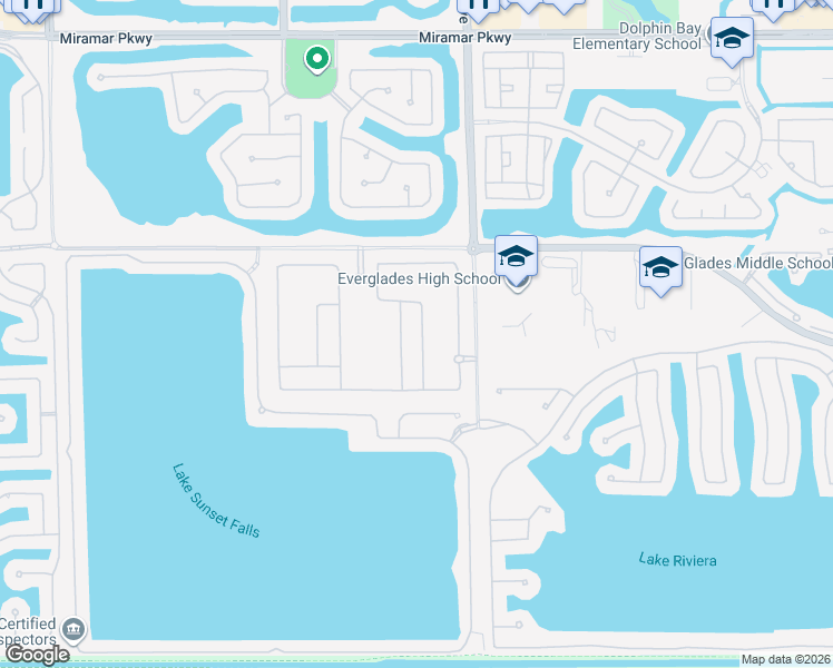 map of restaurants, bars, coffee shops, grocery stores, and more near 4436 Southwest 174th Avenue in Miramar