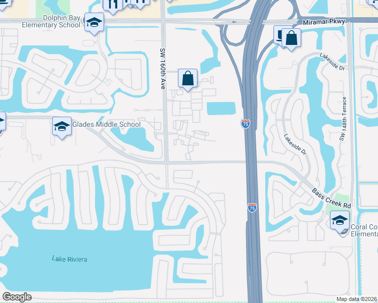 map of restaurants, bars, coffee shops, grocery stores, and more near 17009 Southwest 48th Court in Miramar