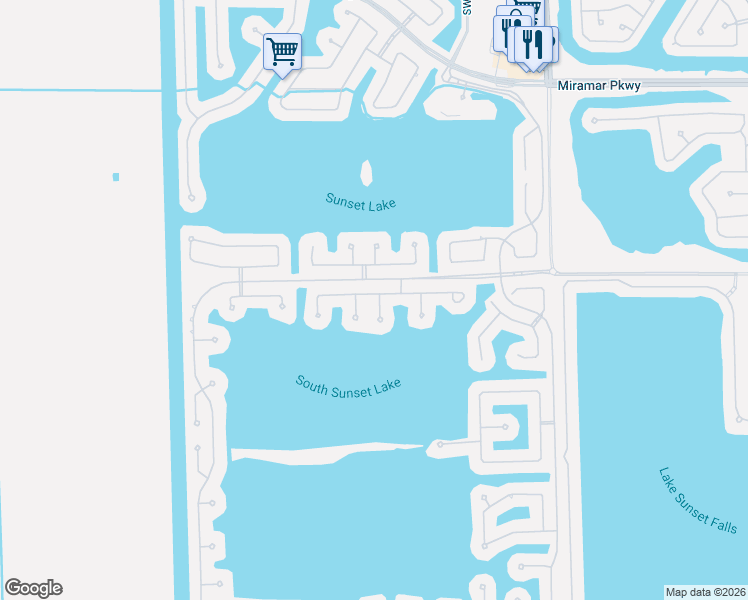 map of restaurants, bars, coffee shops, grocery stores, and more near 4163 Southwest 189th Avenue in Miramar