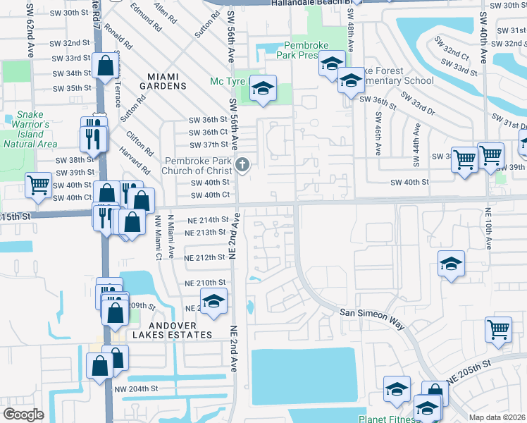 map of restaurants, bars, coffee shops, grocery stores, and more near 21465 NE 3rd Place in Miami