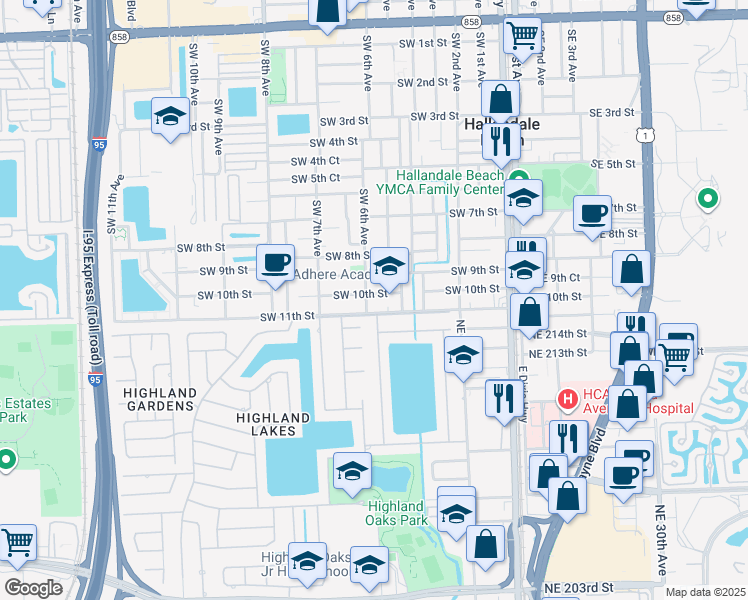 map of restaurants, bars, coffee shops, grocery stores, and more near 21420 Northeast 24th Court in Miami