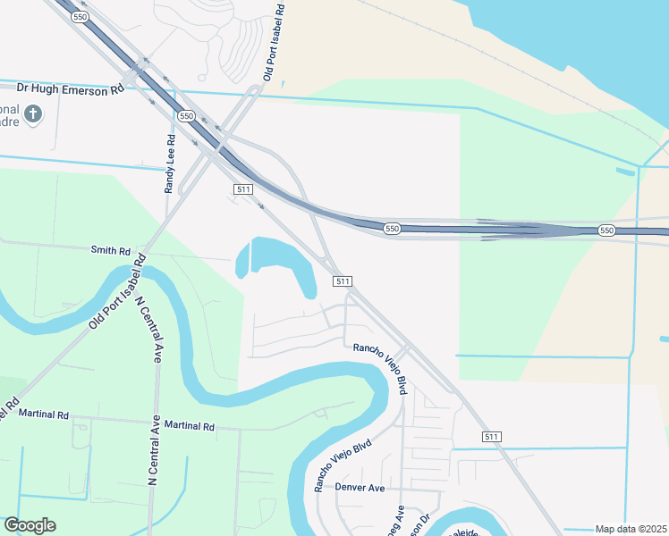 map of restaurants, bars, coffee shops, grocery stores, and more near Farm to Market 511 in Brownsville