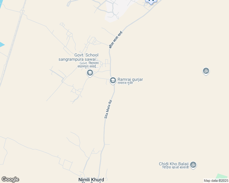 map of restaurants, bars, coffee shops, grocery stores, and more near Sita Mata Road in Sawai Madhopur