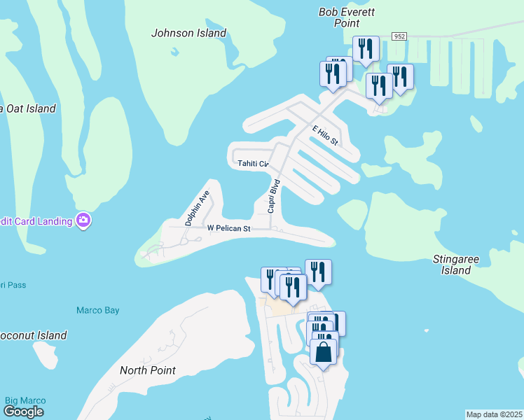 map of restaurants, bars, coffee shops, grocery stores, and more near 26 Capri Boulevard in Naples