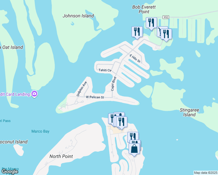 map of restaurants, bars, coffee shops, grocery stores, and more near 26 Capri Boulevard in Naples