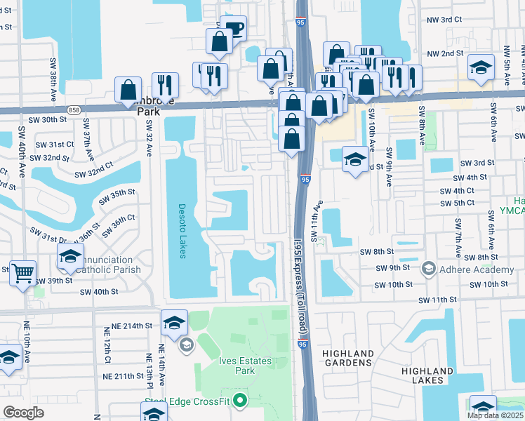 map of restaurants, bars, coffee shops, grocery stores, and more near 403 Marine Drive in Hallandale Beach