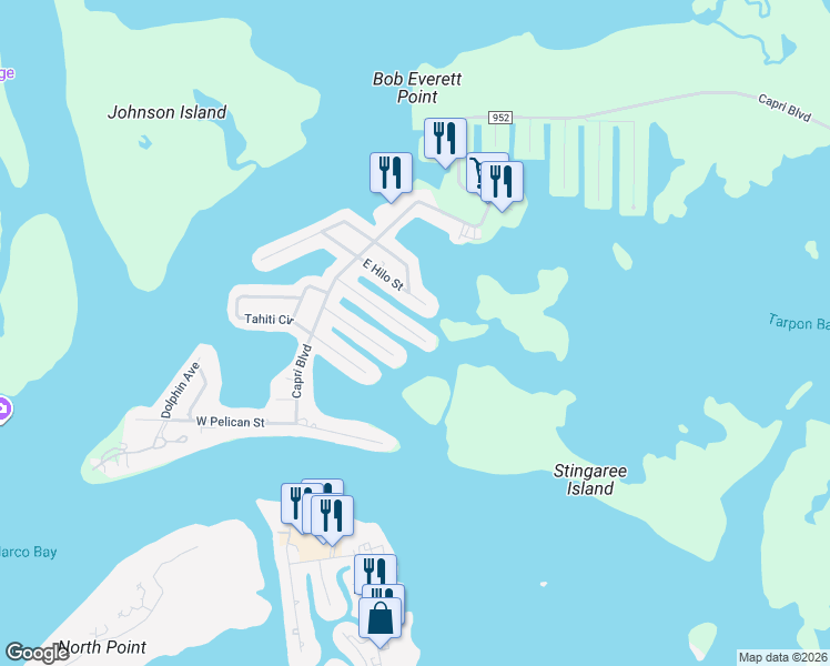 map of restaurants, bars, coffee shops, grocery stores, and more near 187 Trinidad Street in Naples