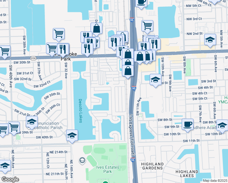map of restaurants, bars, coffee shops, grocery stores, and more near 314 Marine Drive in Hallandale Beach