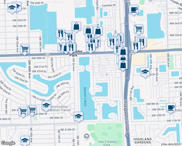 map of restaurants, bars, coffee shops, grocery stores, and more near 210 Lake Shore Drive in Hallandale Beach