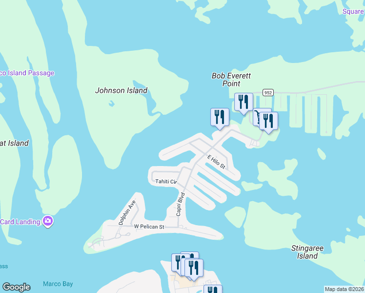map of restaurants, bars, coffee shops, grocery stores, and more near 148W West Pago Pago Drive in Naples