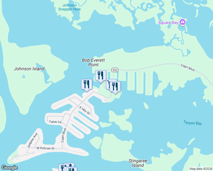 map of restaurants, bars, coffee shops, grocery stores, and more near 360 Capri Boulevard in Naples