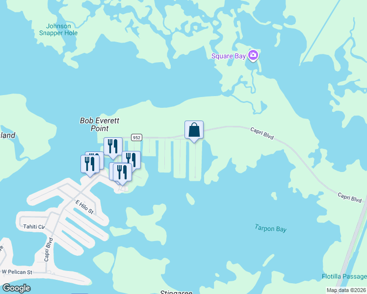 map of restaurants, bars, coffee shops, grocery stores, and more near 401 Samar Avenue in Naples