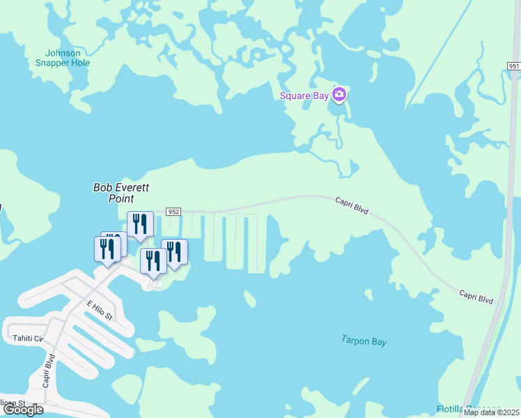 map of restaurants, bars, coffee shops, grocery stores, and more near 920 Capri Boulevard in Naples