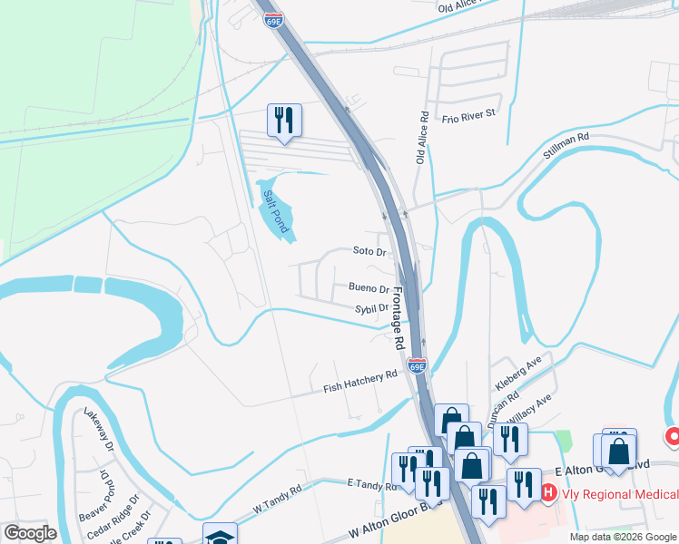 map of restaurants, bars, coffee shops, grocery stores, and more near 5624 King Drive in Brownsville