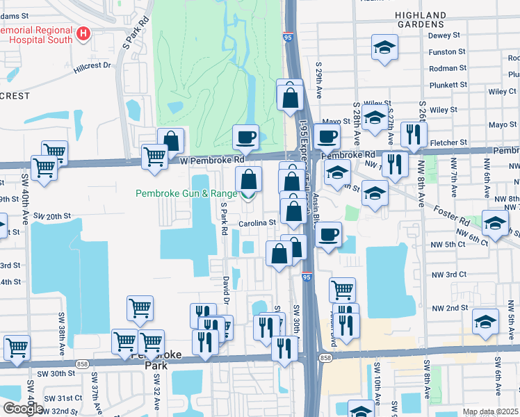 map of restaurants, bars, coffee shops, grocery stores, and more near 2000a Southwest 31st Avenue in Hallandale Beach