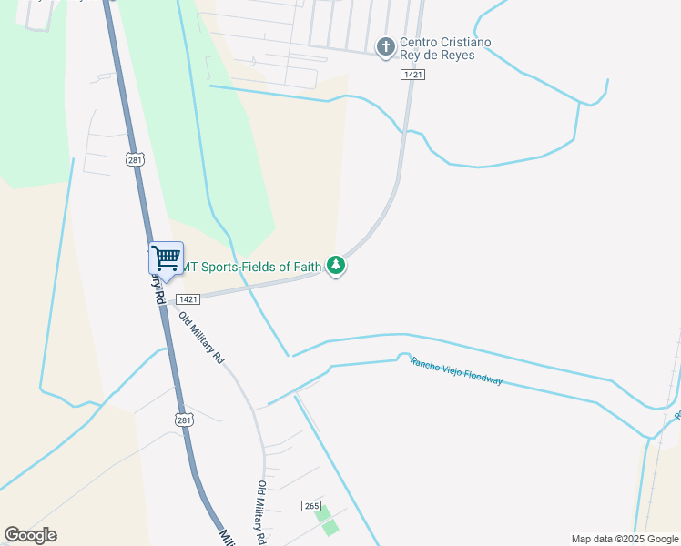 map of restaurants, bars, coffee shops, grocery stores, and more near 38601-38979 Farm to Market Road 1421 in Brownsville