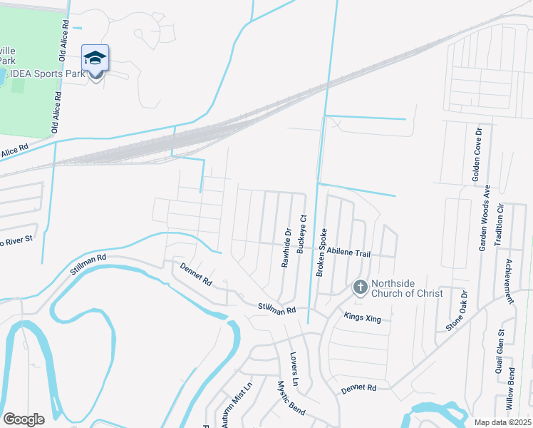 map of restaurants, bars, coffee shops, grocery stores, and more near 5506-5510 Barbwire Lane in Brownsville