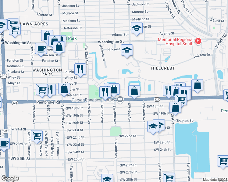 map of restaurants, bars, coffee shops, grocery stores, and more near 4845 Eucalyptus Drive in Hollywood