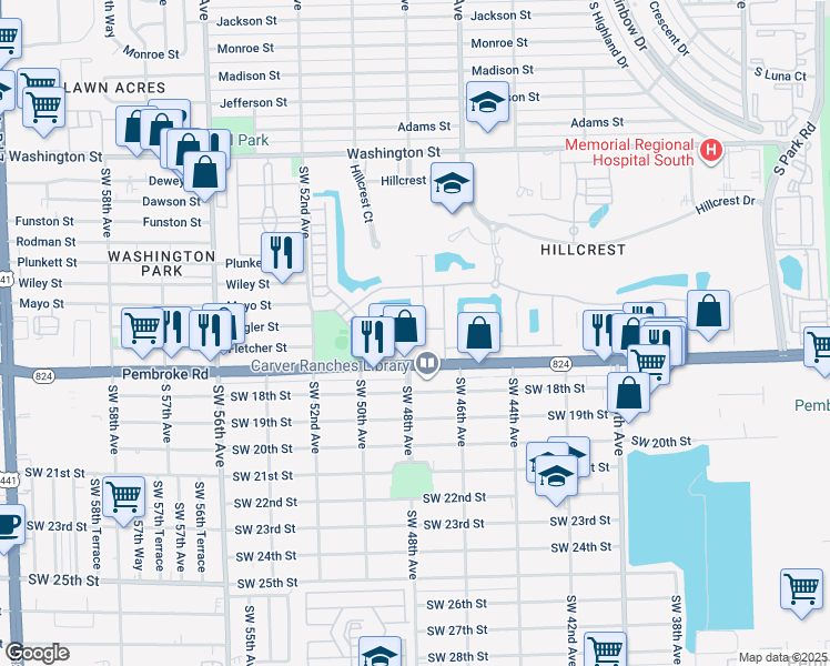 map of restaurants, bars, coffee shops, grocery stores, and more near 4845 Eucalyptus Drive in Hollywood