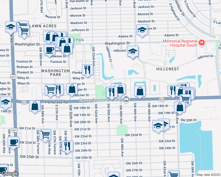 map of restaurants, bars, coffee shops, grocery stores, and more near 5025 Eucalyptus Drive in Hollywood