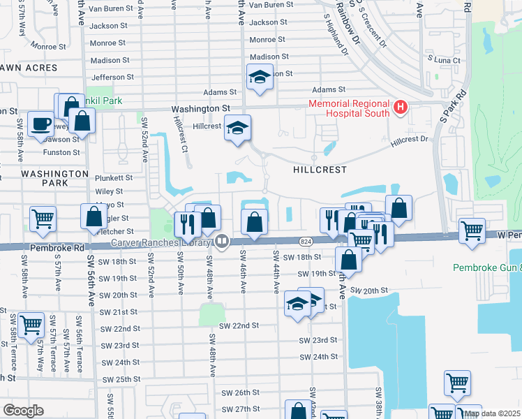 map of restaurants, bars, coffee shops, grocery stores, and more near 1575 Bursera Terrace in Hollywood