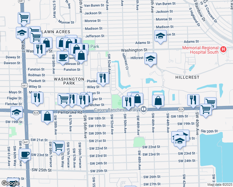 map of restaurants, bars, coffee shops, grocery stores, and more near 5147 Eucalyptus Drive in Hollywood