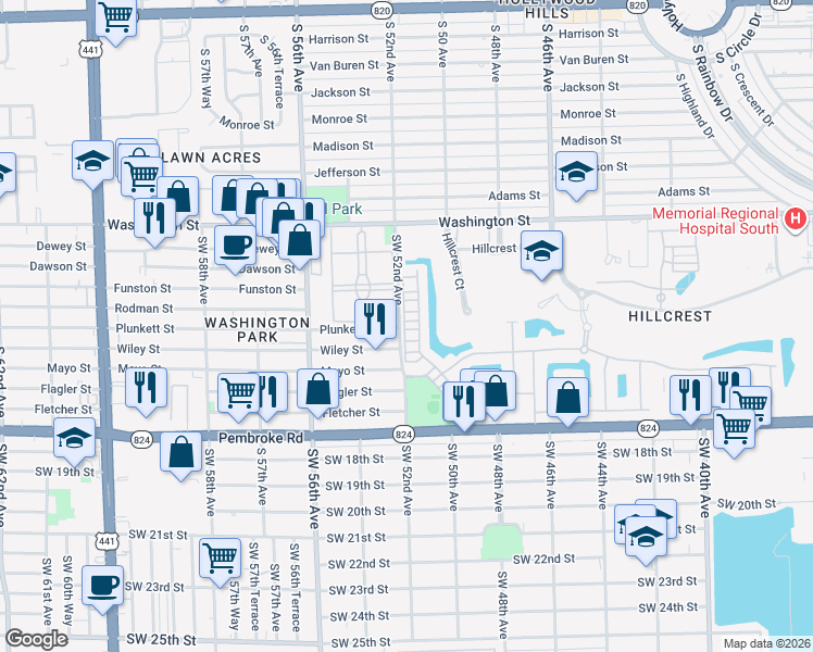 map of restaurants, bars, coffee shops, grocery stores, and more near 1120 Eucalyptus Drive in Hollywood