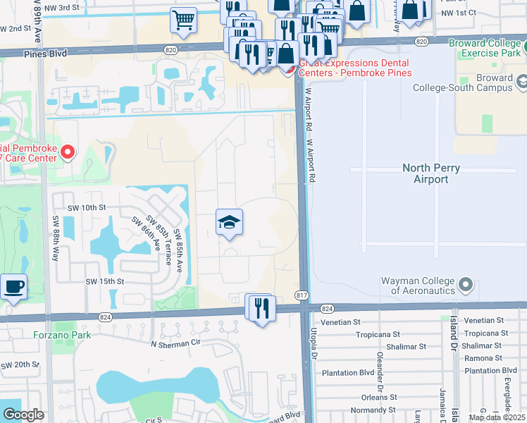 Zip Code Map Pembroke Pines Fl Map of world