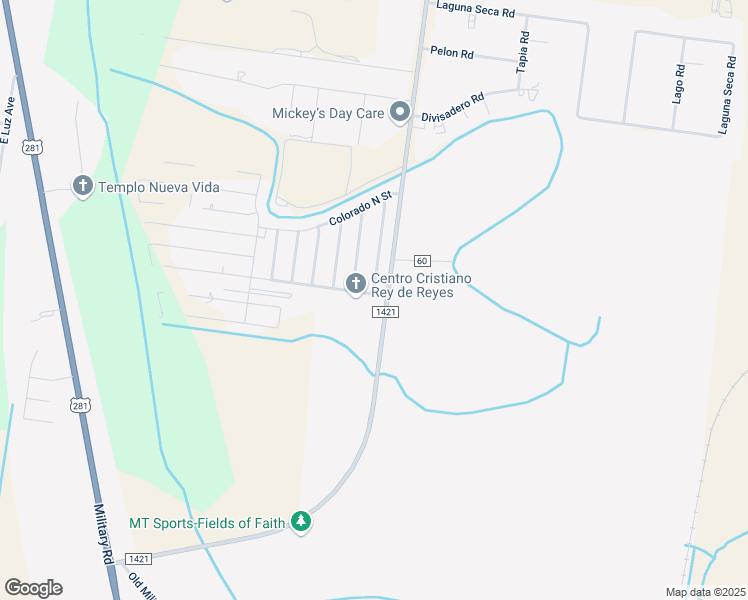 map of restaurants, bars, coffee shops, grocery stores, and more near 9113 Alamosa Drive in Brownsville