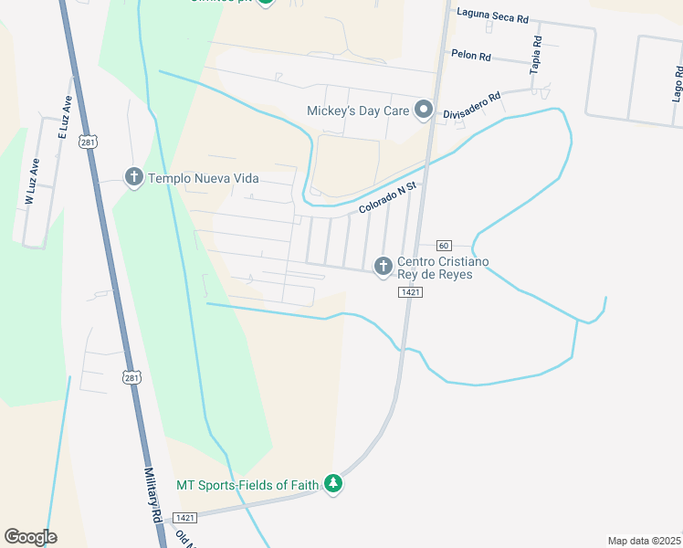 map of restaurants, bars, coffee shops, grocery stores, and more near 9169 Alamosa Drive in Brownsville