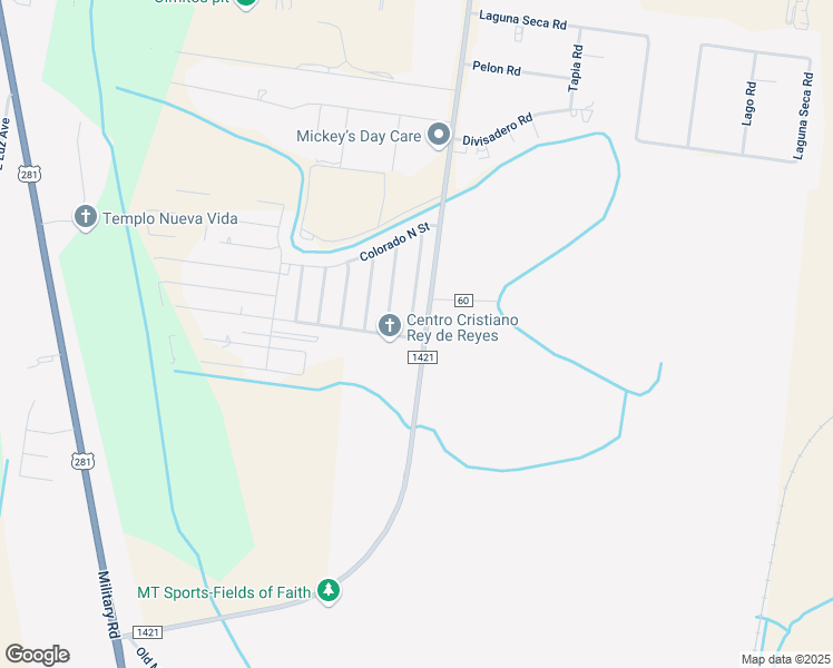 map of restaurants, bars, coffee shops, grocery stores, and more near 9113 Alamosa Drive in Brownsville