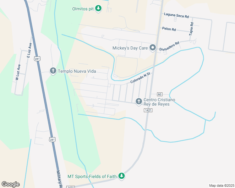 map of restaurants, bars, coffee shops, grocery stores, and more near 9409 Buena Vista in Brownsville