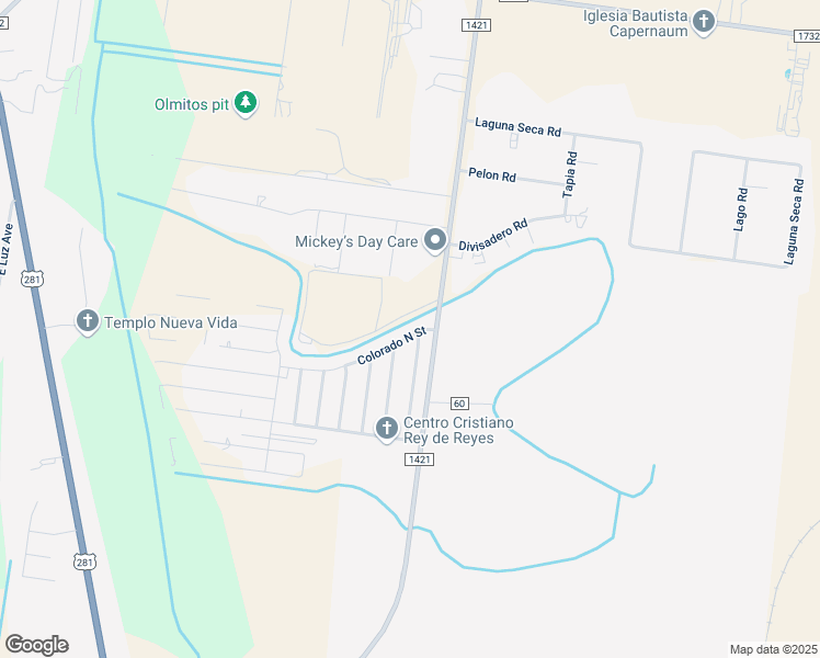 map of restaurants, bars, coffee shops, grocery stores, and more near 9312 Colorado North Street in Brownsville
