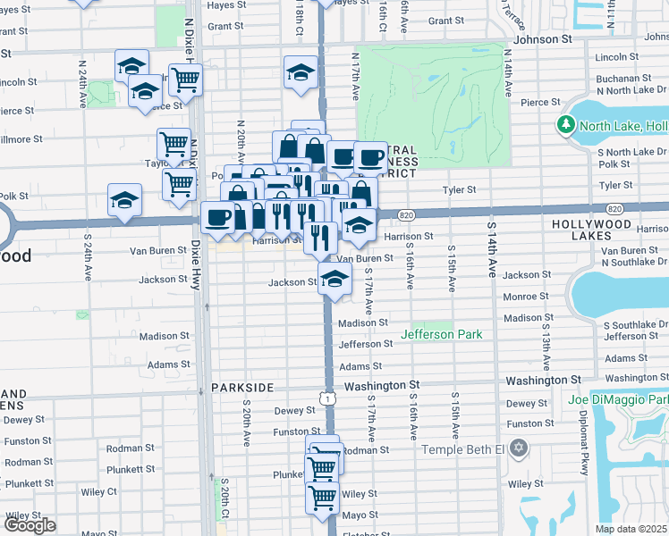map of restaurants, bars, coffee shops, grocery stores, and more near in 