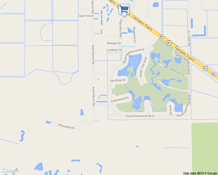 map of restaurants, bars, coffee shops, grocery stores, and more near 18253 Royal Hammock Boulevard in Naples