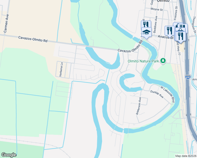 map of restaurants, bars, coffee shops, grocery stores, and more near 7100 Logo Vista Boulevard in Brownsville